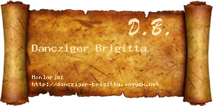 Dancziger Brigitta névjegykártya