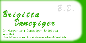 brigitta dancziger business card